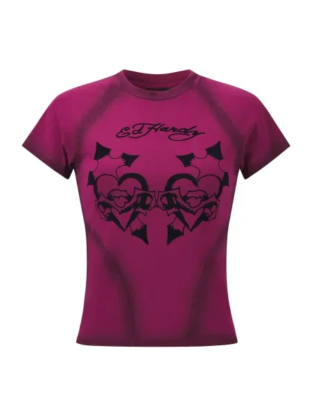 Ed Hardy Tricou lila negru