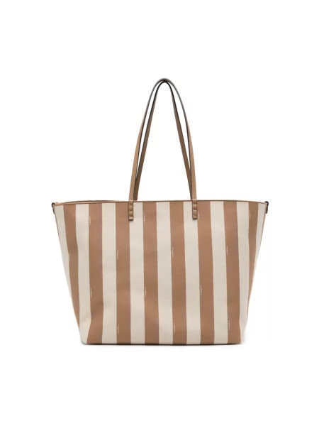 Wielobarwność torebka Fendi z cekinami beżowa