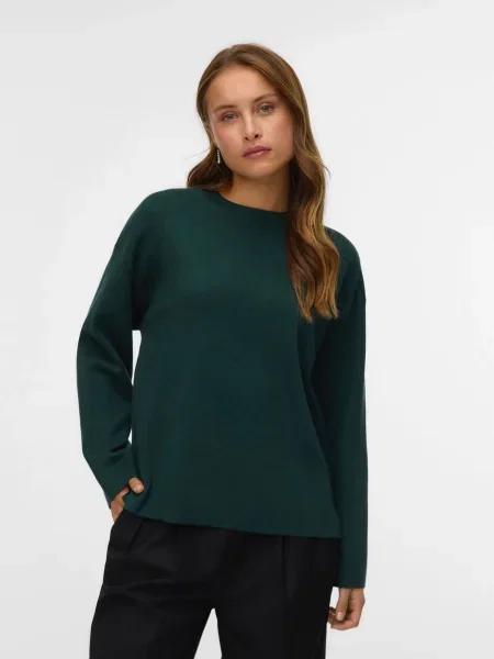 VERO MODA Pulover VMSILJE închis verde