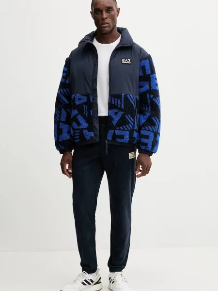 Спортивні штани Emporio Armani однотонні синій