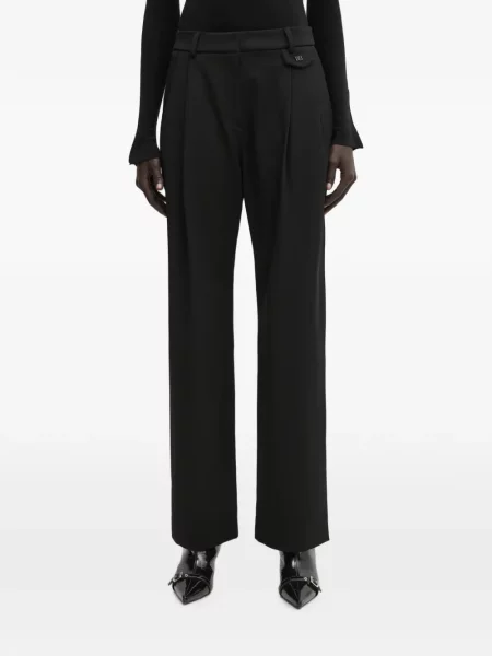 Pantaloni Wrstbhvr cu autograf negru