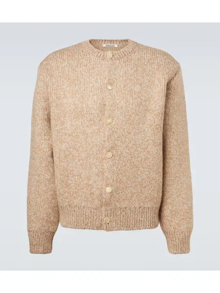 Cardigan Auralee de lână bej