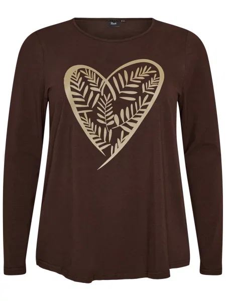 Zizzi Tricou / maro bej