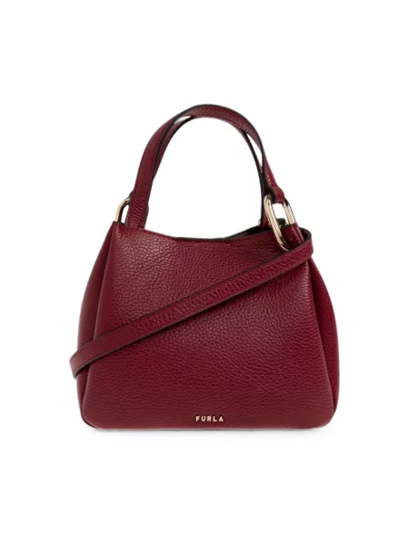 Shopperka Furla skórzana czerwona