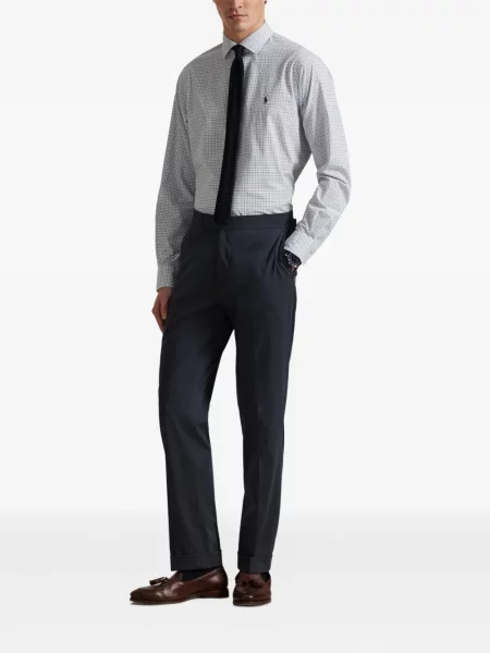 Czapka z daszkiem Polo Ralph Lauren w kratkę z twillu biznesowa niebieska