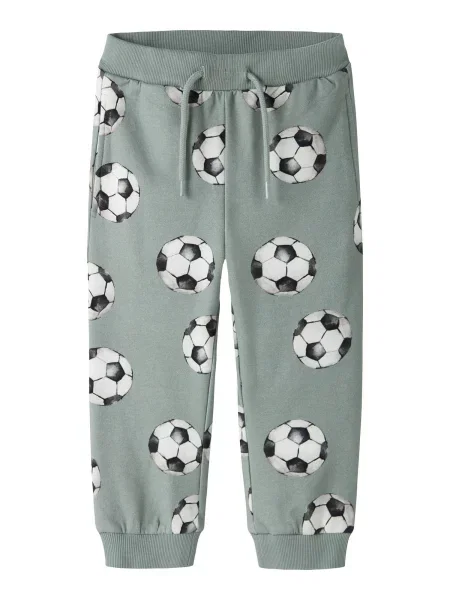 NAME IT Pantaloni NMMLOUIE verde jad / negru alb