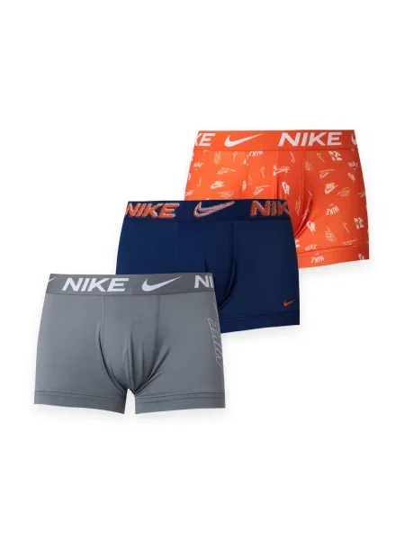 NIKE Underwear Boxeri ESSENTIAL bleumarin / gri / portocaliu alb