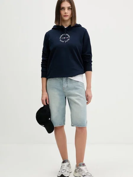 Tommy Jeans Majica ESS mornarska / rdeča / bela modra