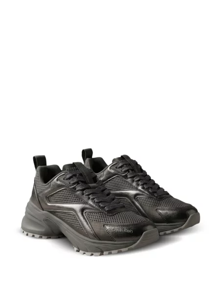 Sneakerși Calvin Klein plasă gri
