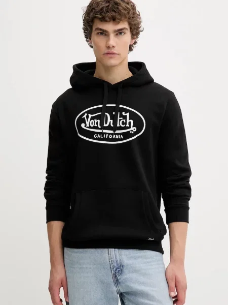 Суичър с качулка Von Dutch с качулка с принт черно