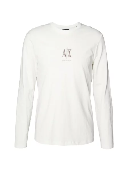 ARMANI EXCHANGE Tričko striebornosivá biela