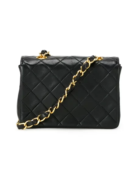 Prošívaná crossbody kabelka Chanel Pre-owned černá
