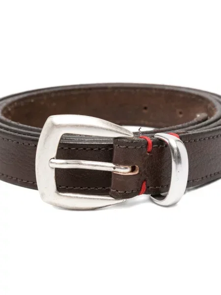 Cu centură curea Eleventy din piele cu cataramă maro
