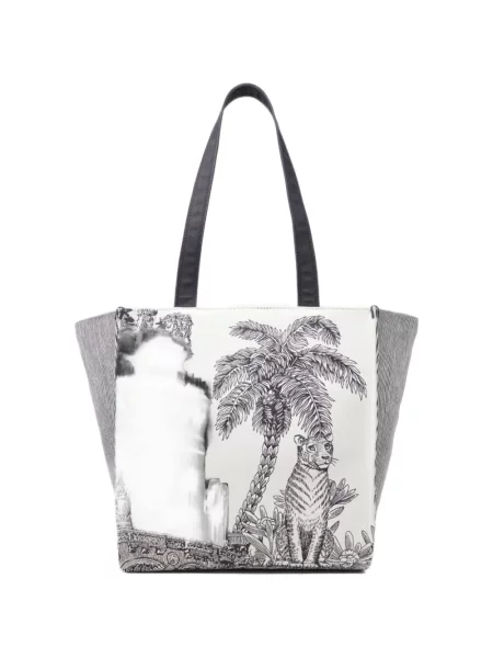 Geantă shopper Inoui Editions cu imagine alb