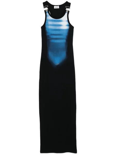 Rochie maxi Jean Paul Gaultier cu imagine negru