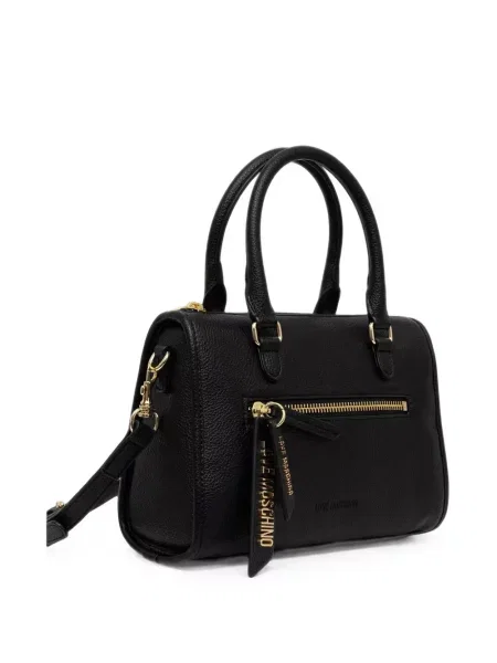 Шопинг чанта Love Moschino с автограф черно