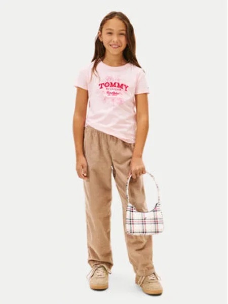 Dětské tričko Tommy Hilfiger růžové