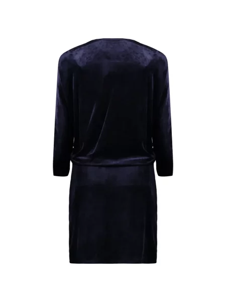 Lung rochie mini Alberta Ferretti drapată albastru