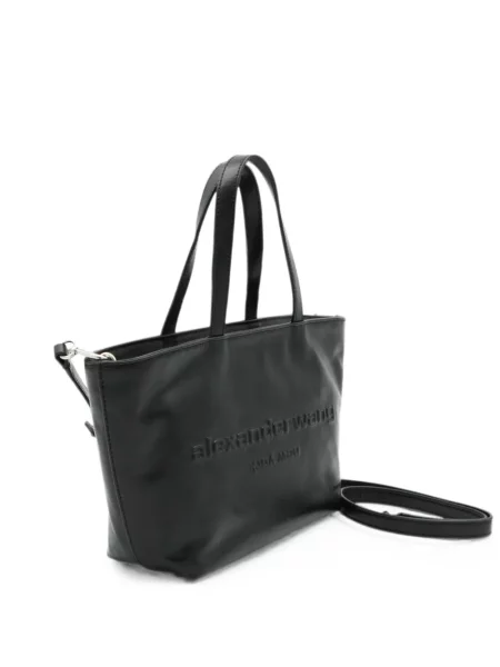 Geantă shopper Alexander Wang din piele cu autograf negru