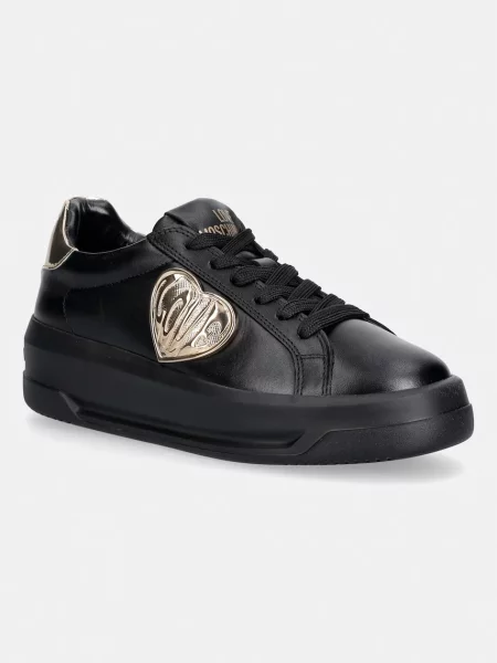 Love Moschino sneakers pentru femei din piele negru