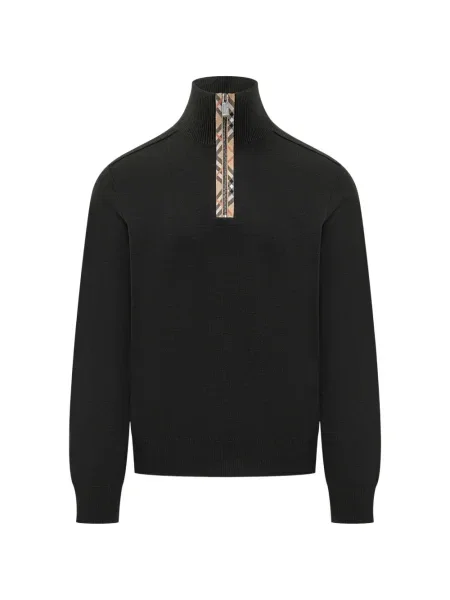 Pulover Burberry cu model argyle negru