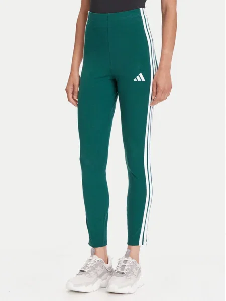 Панталон Adidas на райета с принт зелено