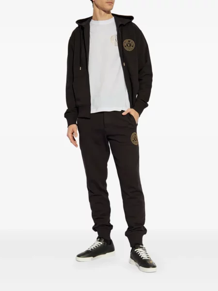 Hoodie Versace Jeans Couture με κέντημα μαύρο