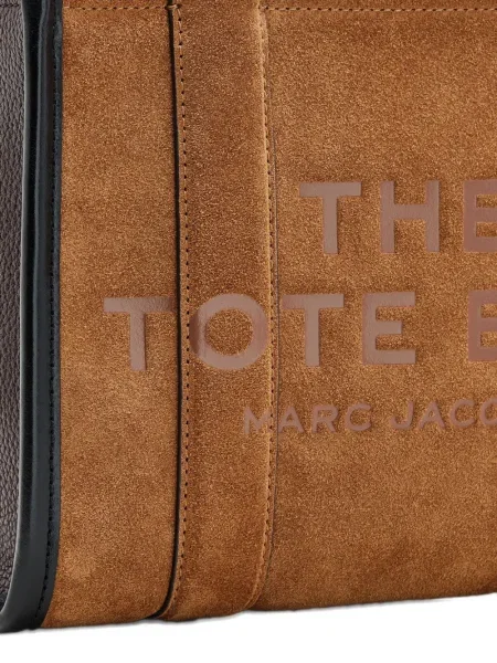 Geantă Marc Jacobs din piele de căprioară maro