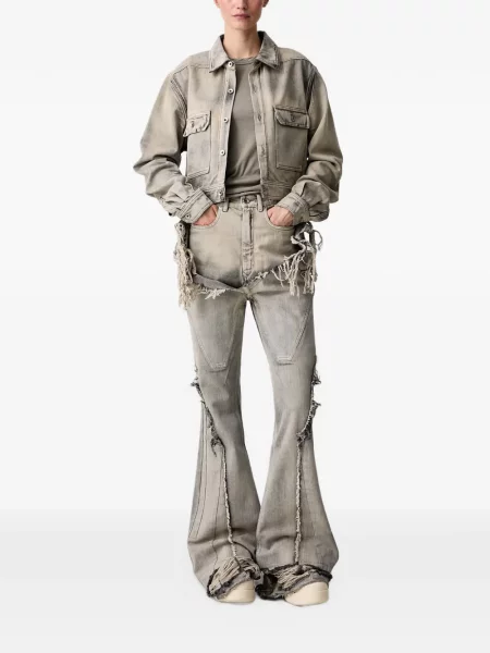 Kurtka jeansowa Rick Owens Drkshdw o skróconej długości szara