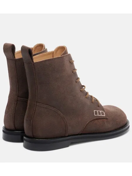 Cizme scurte Jw Anderson din piele de căprioară maro
