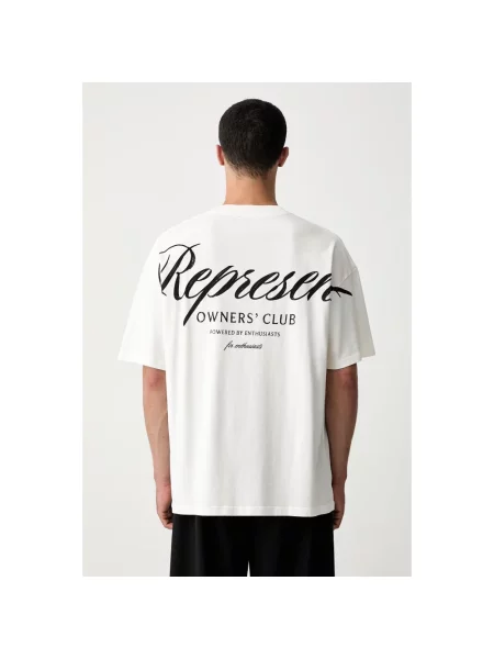 T-shirt REPRESENT Represent Owners Club Script T-Shirt Flat White S beżowa