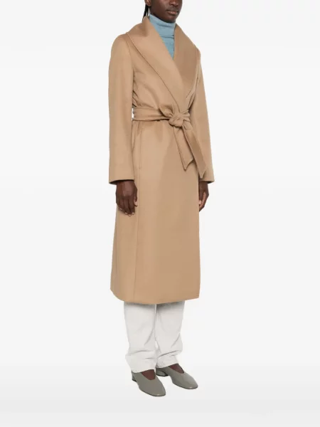 Gulerat cu centură palton Max Mara