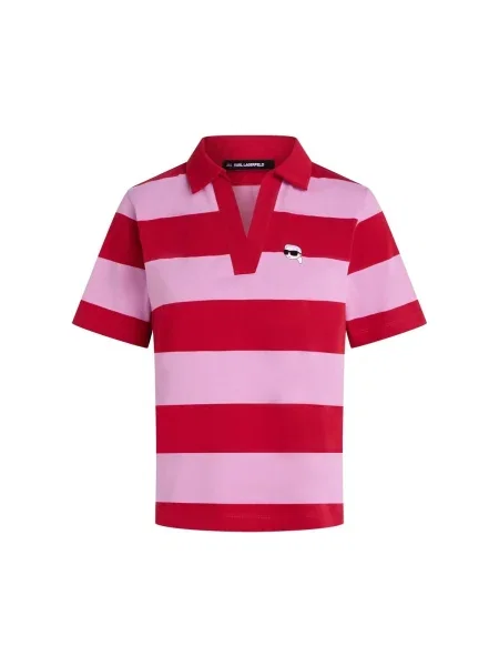 Polo Karl Lagerfeld cu dungi roz