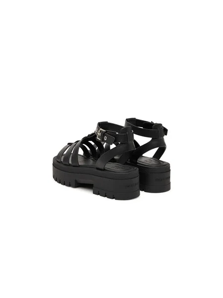 Szandál Tommy Jeans Tjw Fisherman Leather Max Sandal fekete