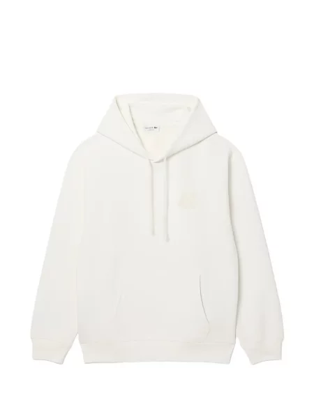 Hanorac cu glugă Lacoste alb