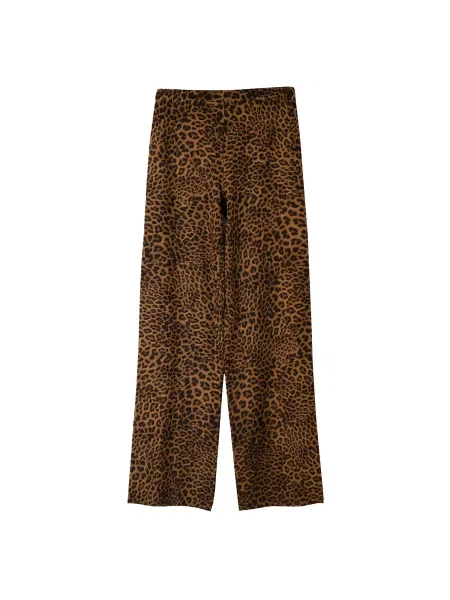 Bershka Hlače rjava črna