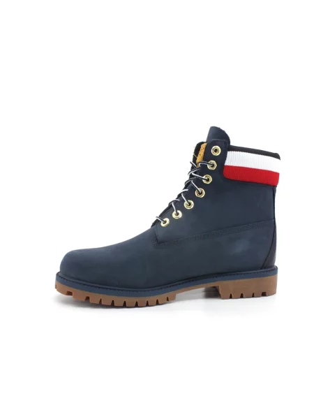 Botki Timberland skórzane niebieskie