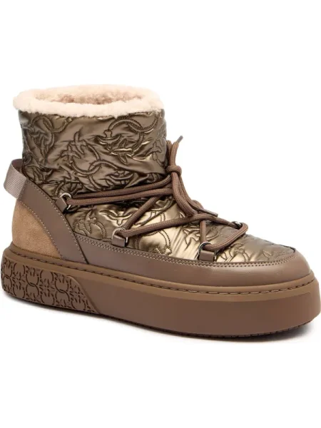 Pinko Bocanci YOKO 19 | shearling cu adaos de piele bej