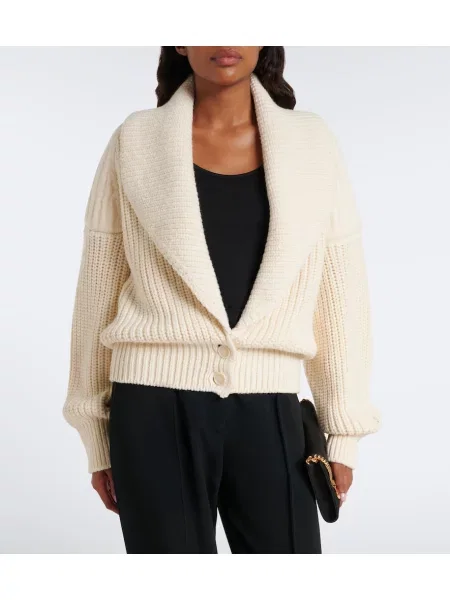 Vlnený kardigán Stella Mccartney biela
