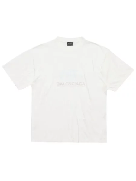 Tricou Balenciaga cu imagine alb