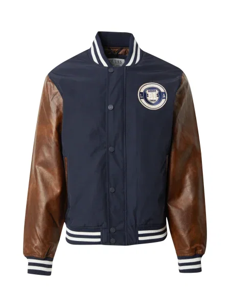 Guess geacă bomber VARSITY alb
