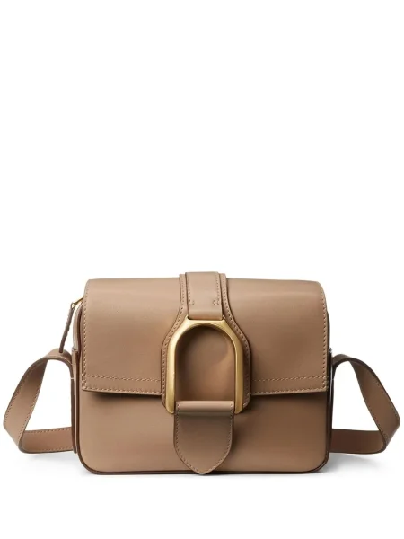 Torebka skórzana Ralph Lauren Collection skórzana brązowa