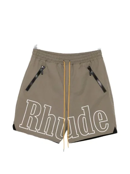 Pantaloni scurți Rhude cu imagine cu cordon verde