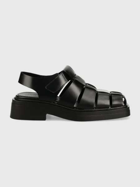 Кожени сандали Vagabond Shoemakers Eyra с платформа черно