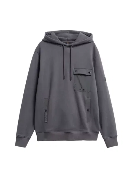 Bluza z kapturem Barbour z kapturem szara