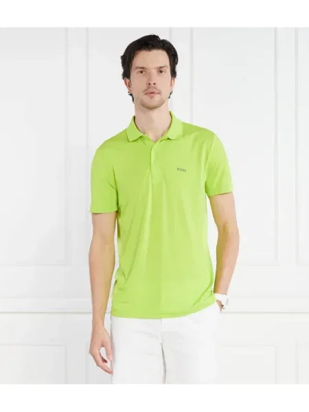 BOSS GREEN Polo Paddytech | stretch verde