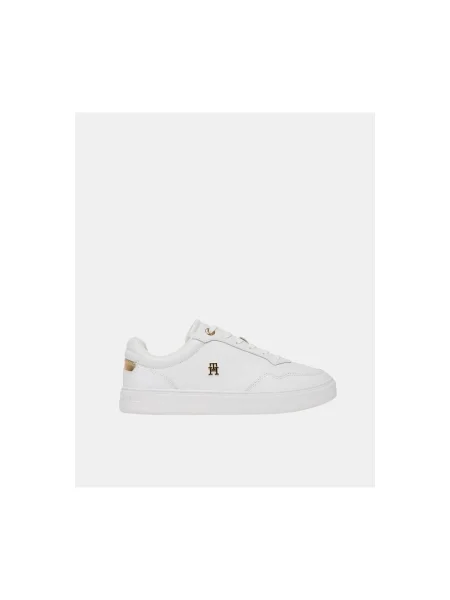 Tommy Hilfiger bőr sportcipő ESSENTIAL ELEVATED COURT SNEAKER fehér