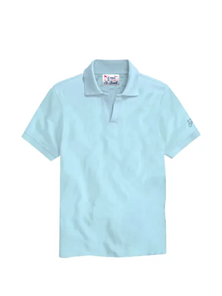 Tricou Mc2 Saint Barth cu decolteu în V albastru