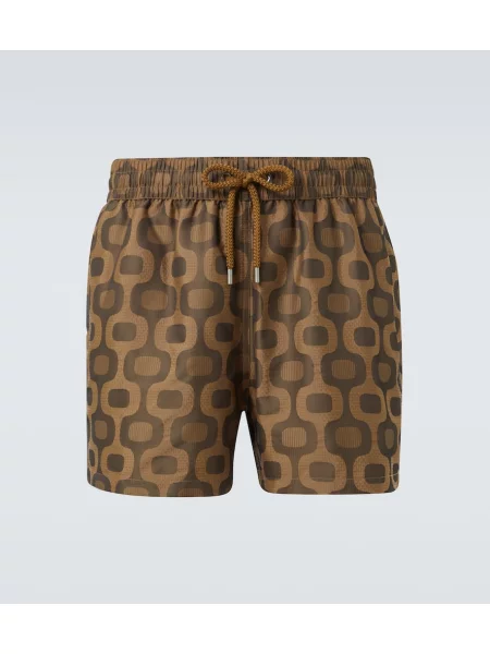 Plavalne hlačke Frescobol Carioca s potiskom rjava