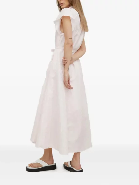 Rochie midi Samsøe Samsøe până la genunchi de costum roz